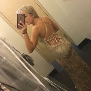 Sparkly Gold Prom/Formal Dress